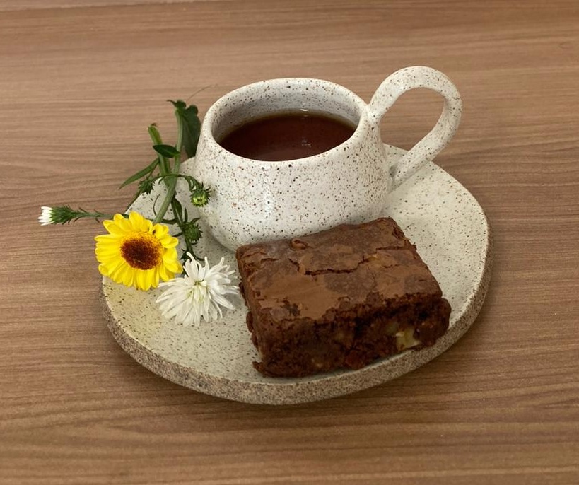 Brownie de chocolate belga meio amargo